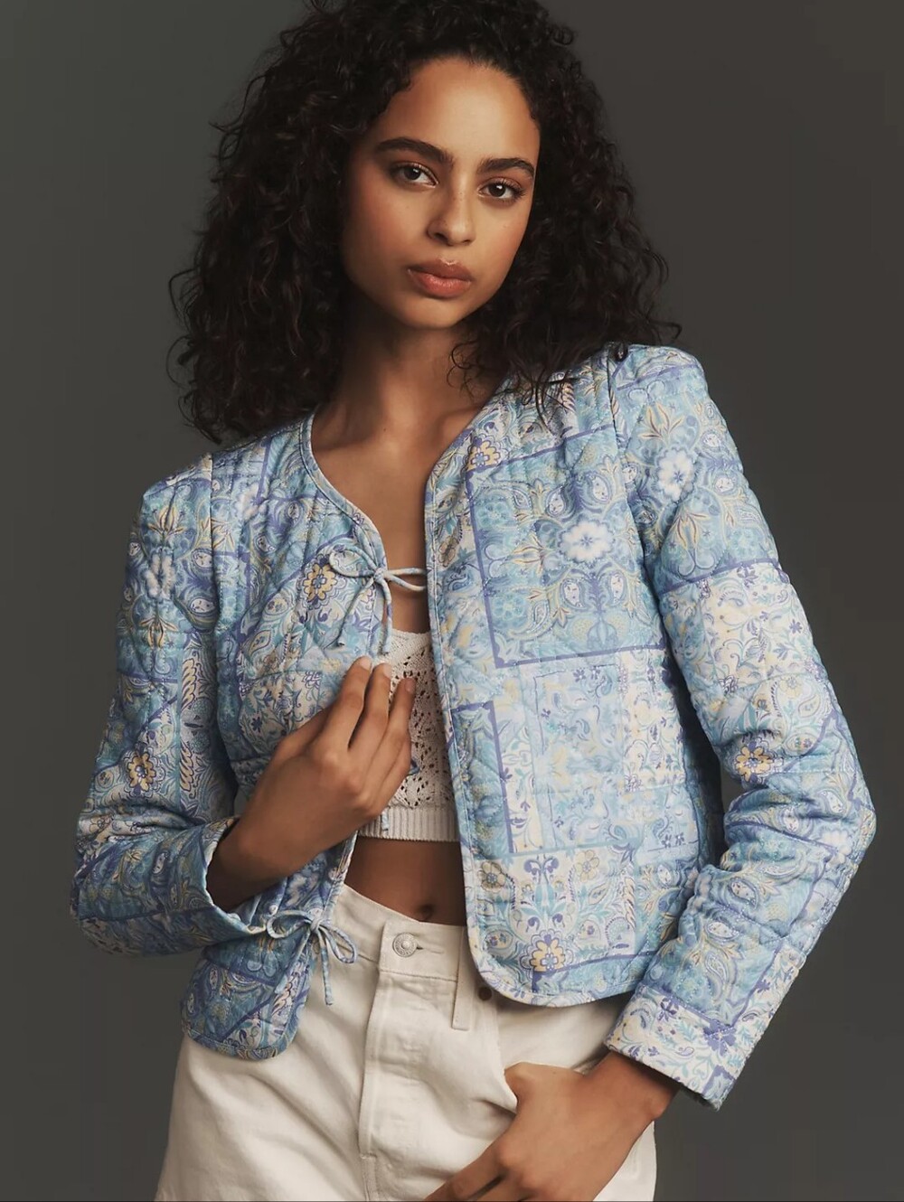Dolan Left Coast Bow-Front Quilted Lady Jacket